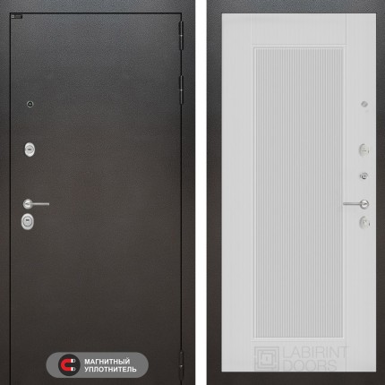 Входная дверь SILVER 30 - Белый рельеф софт