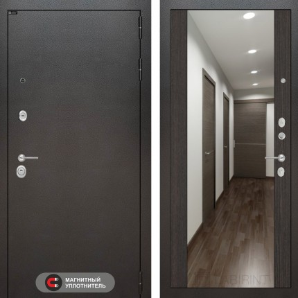 Входная дверь SILVER с Зеркалом Максимум - Венге