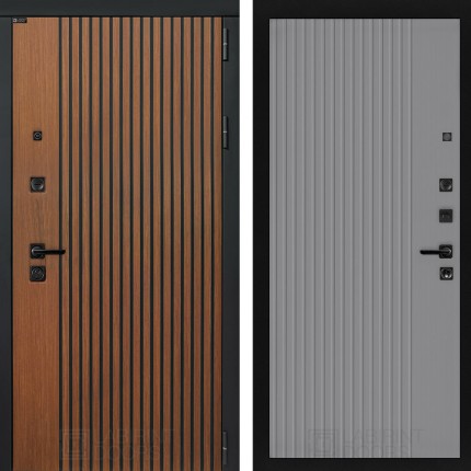 Входная дверь STORM 29 - Серый рельеф софт