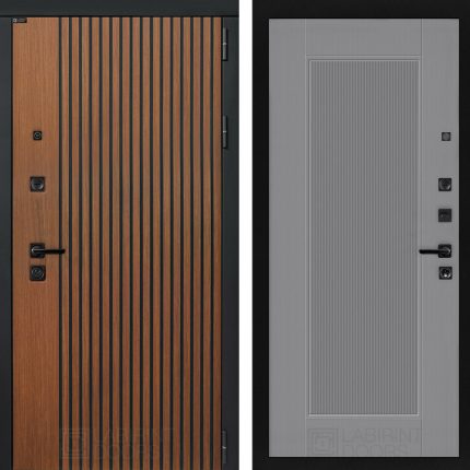 Входная дверь STORM 30 - Серый рельеф софт