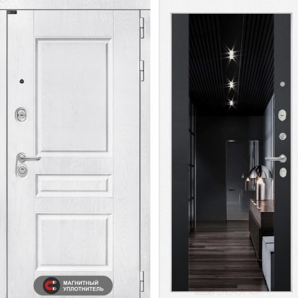 Входная дверь VERSAL с Зеркалом тонированным Максимум - Черный кварц