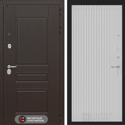 Входная дверь Мегаполис 29 - Белый рельеф софт