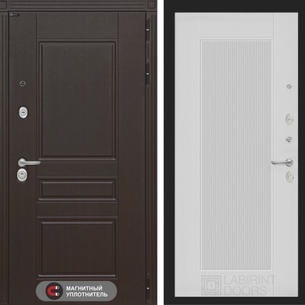 Входная дверь Мегаполис 30 - Белый рельеф софт