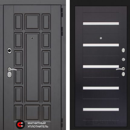 Входная дверь Нью-Йорк 01 - Венге, стекло белое