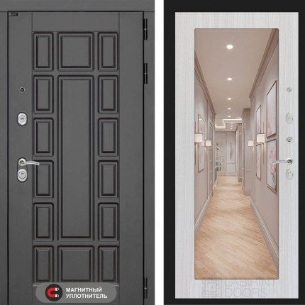 Входная дверь Нью-Йорк с Зеркалом 18 - Сандал белый