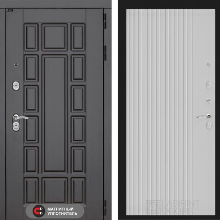 Входная дверь Нью-Йорк 29 - Белый рельеф софт