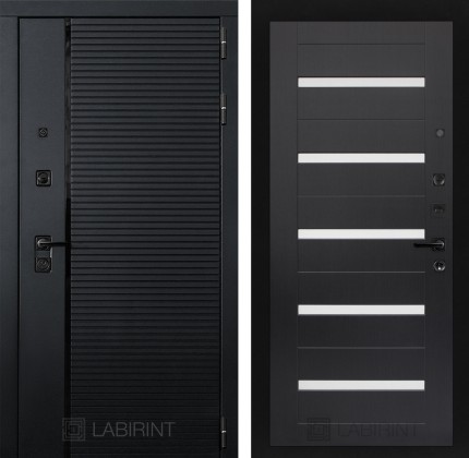 Входная дверь PIANO 01 - Венге, стекло белое