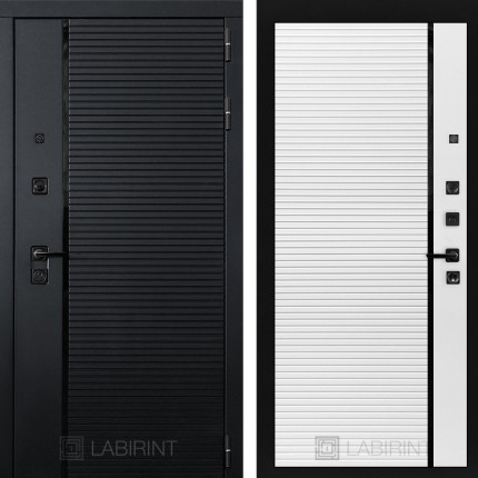 Входная дверь PIANO 22 - Белый софт, черная вставка