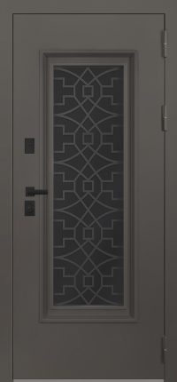 Стальная дверь "Поларис" с окном и лазерной резкой (терморазрыв 3к).