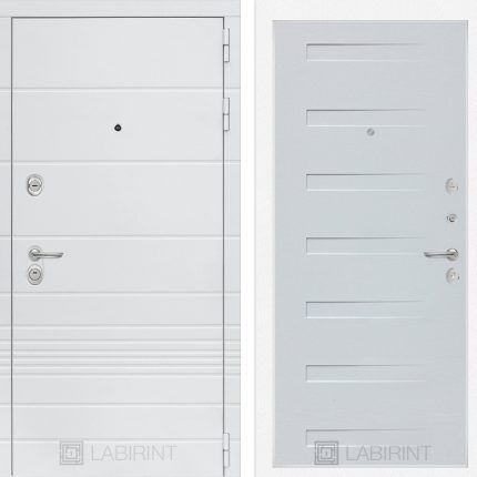 Входная дверь Трендо 14 - Дуб кантри белый горизонтальный