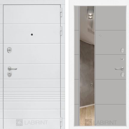 Входная дверь Трендо с Зеркалом 19 - Грей софт