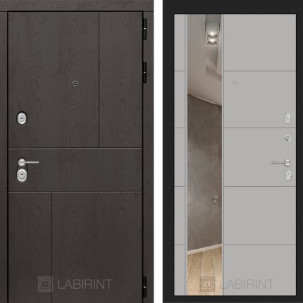 Входная дверь URBAN с Зеркалом 19 - Грей софт