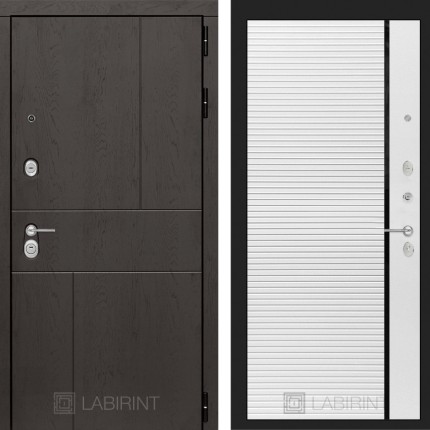 Входная дверь URBAN 22 - Белый софт, черная вставка