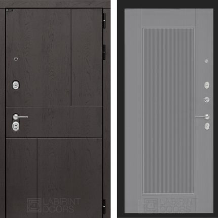 Входная дверь URBAN 30 - Серый рельеф софт