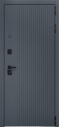 Стальная дверь "Вертикаль" с зеркалом