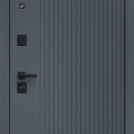 Стальная дверь "Вертикаль" с зеркалом