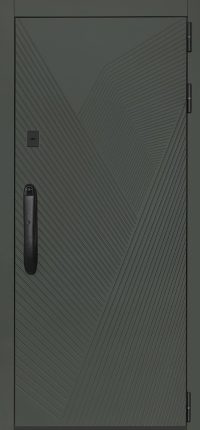 Стальная дверь "Vertu" с зеркалом (биометрический замок)