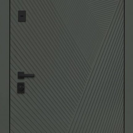 Стальная дверь «Vertu» с зеркалом (механический замок)