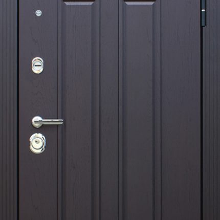 Стальная дверь "Виват" с зеркалом. Заказная модель.