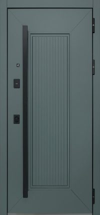 Стальная дверь "Зетта" с зеркалом. Заказная модель.